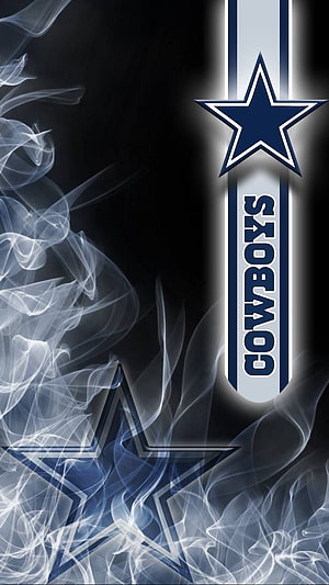 Dallas Cowboys Star Logo with Dramatic Smoke Effect on Dark Background HD phone wallpaper