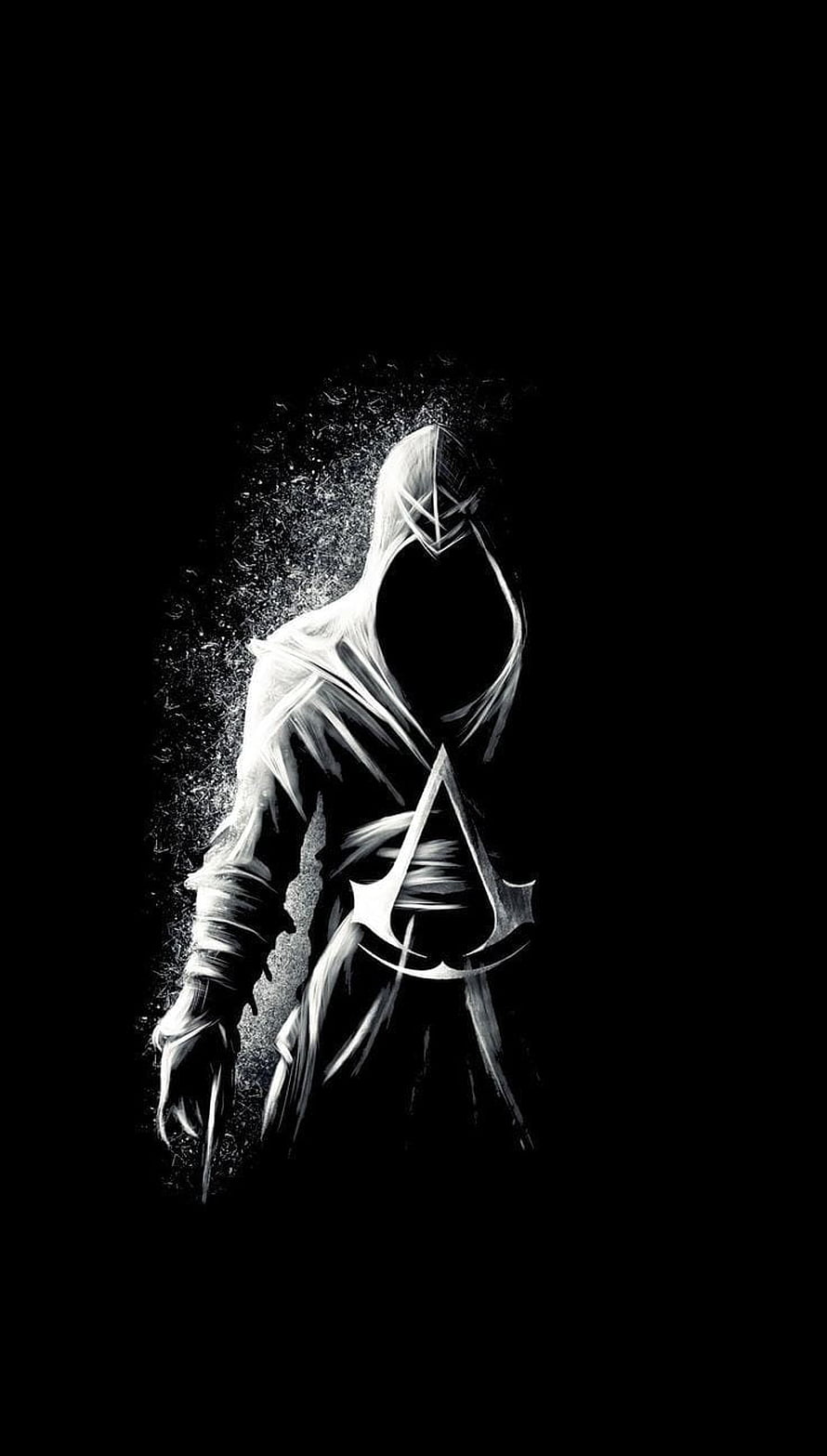 Assassin's Creed Hooded Assassin Silhouette Artwork HD phone wallpaper