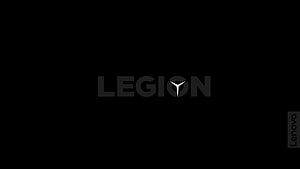 Lenovo Legion Gaming Brand Logo on Minimalist Black Background HD wallpaper