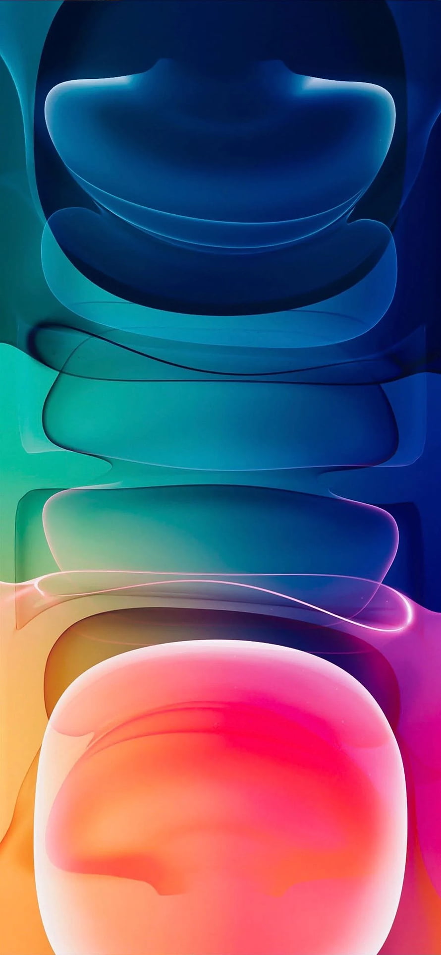 Abstract Gradient Flow with Blue Teal and Pink Organic Shapes HD phone wallpaper