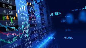 Digital Stock Market Data Visualization With Candlestick Charts And Financial Statistics HD wallpaper