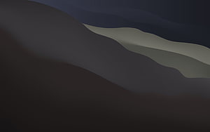 Dark Mode Abstract Minimalist Landscape with Smooth Rolling Hills and Muted Tones HD wallpaper
