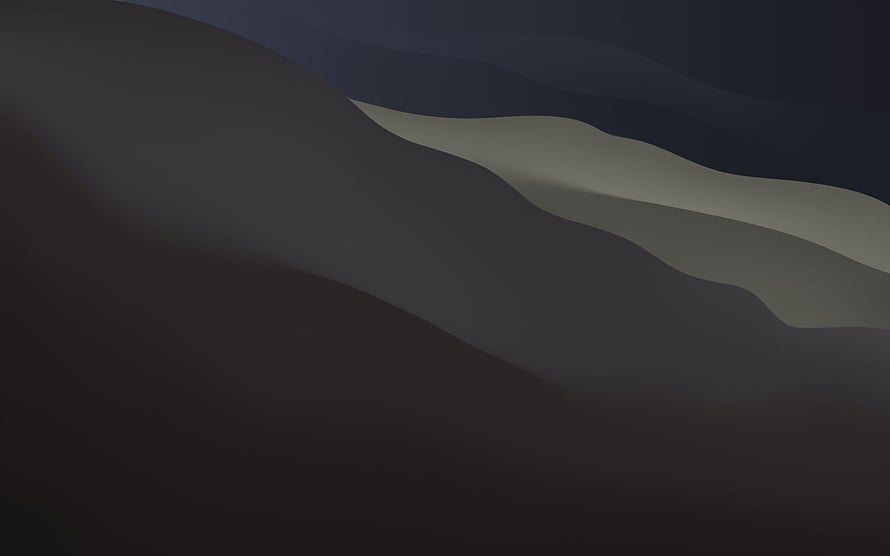 Dark Mode Abstract Minimalist Landscape with Smooth Rolling Hills and Muted Tones HD wallpaper