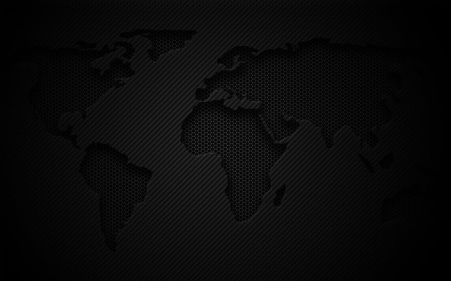 Dark World Map With Hexagonal Pattern And Diagonal Stripes HD wallpaper