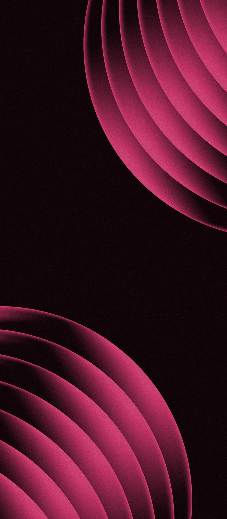 Abstract Magenta Curved Ribbons on Black Background Minimalist Wallpaper HD phone wallpaper
