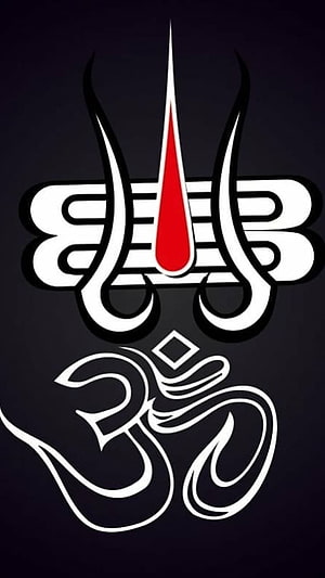 Shiva Trishul and Om Symbol Wallpaper HD phone wallpaper