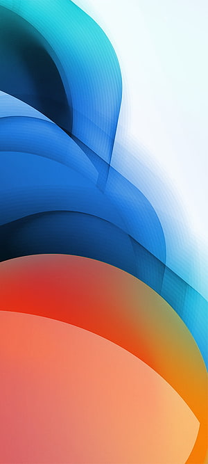 Abstract Blue and Orange Gradient Waves Wallpaper HD phone wallpaper