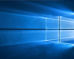 Windows 10 Default Blue Desktop Wallpaper with Light Rays HD wallpaper