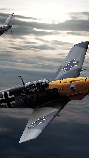 Messerschmitt Bf 109 German World War II Fighter Aircraft in Flight, Messerschmitt Bf 109, German World War Ii Fighter Aircraft - Bf 109 , World War 2 HD phone wallpaper
