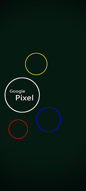 Google Pixel Minimalist Dark Wallpaper with Colorful Geometric Circles HD phone wallpaper