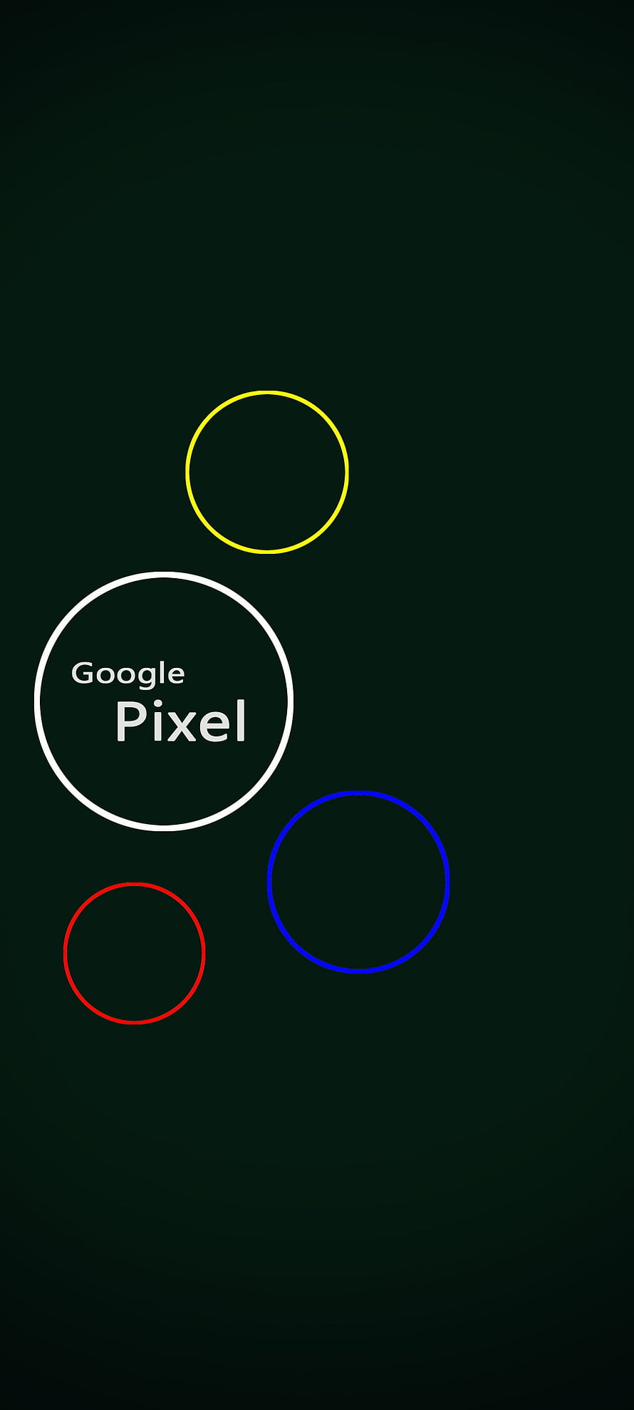 Google Pixel Minimalist Dark Wallpaper with Colorful Geometric Circles HD phone wallpaper