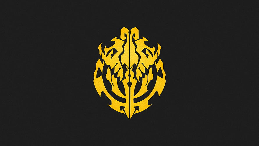 Ainz Ooal Gown Guild Emblem from Overlord in Gold on Black Background HD wallpaper