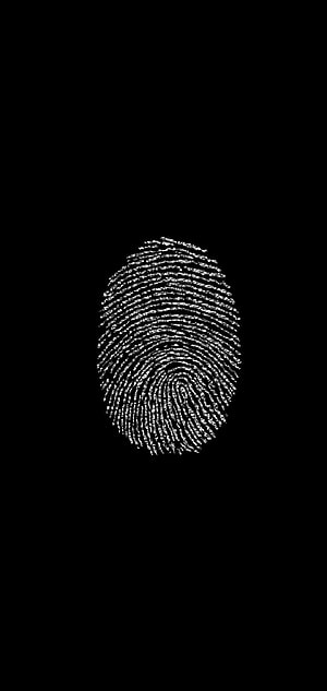 Minimalist Fingerprint Print on Black Background HD phone wallpaper