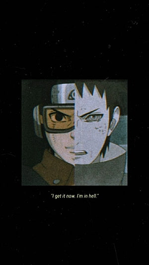 Naruto Uzumaki and Sasuke Uchiha Split Face Anime Wallpaper HD phone wallpaper