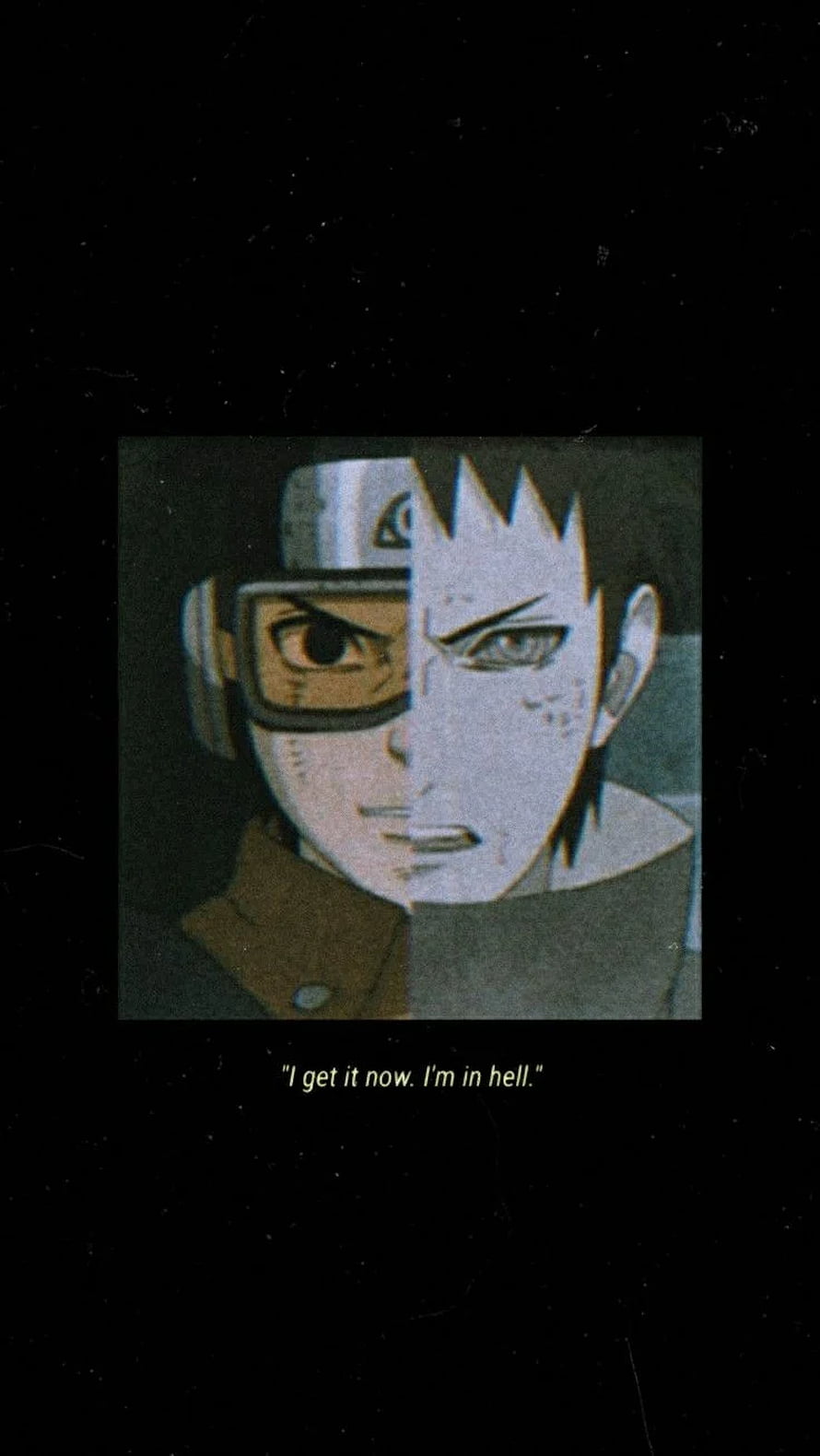 Naruto Uzumaki and Sasuke Uchiha Split Face Anime Wallpaper HD phone wallpaper