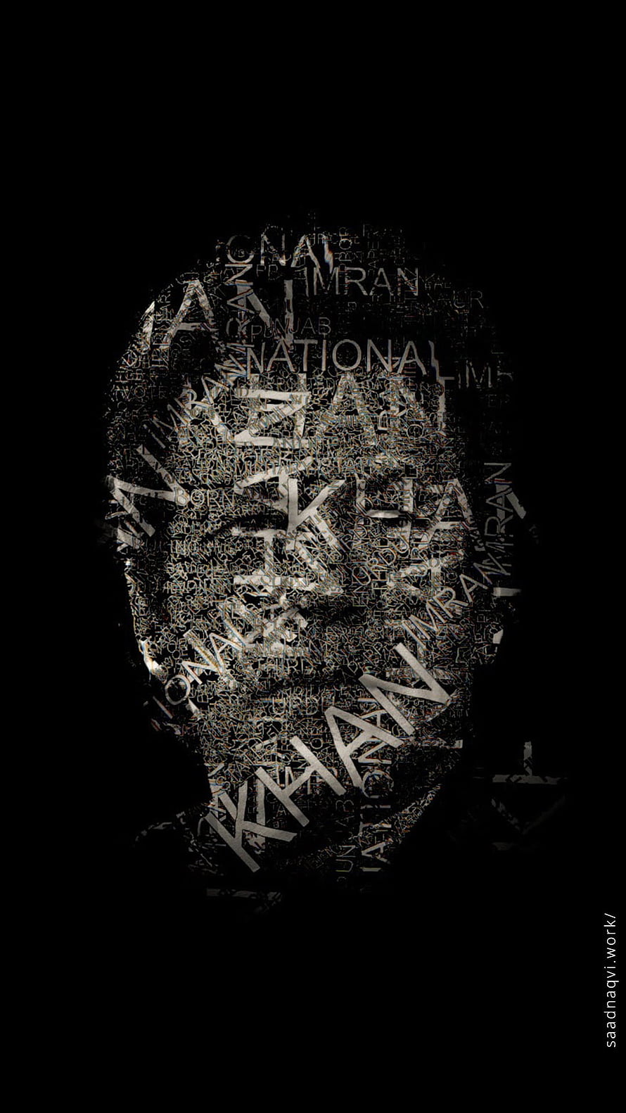 Imran Khan Portrait Typography Art Wallpaper HD phone wallpaper