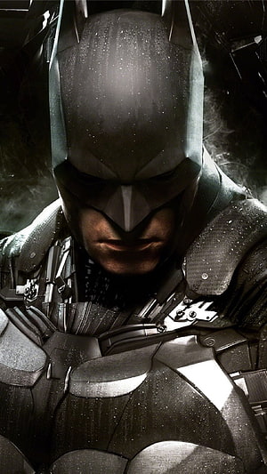 Batman Arkham Knight Dark Knight Suit Close-Up Wallpaper, Joker And Batman Hupages . Batman arkham knight , Batman arkham knight scarecrow, Batman, Batman Dark HD phone wallpaper