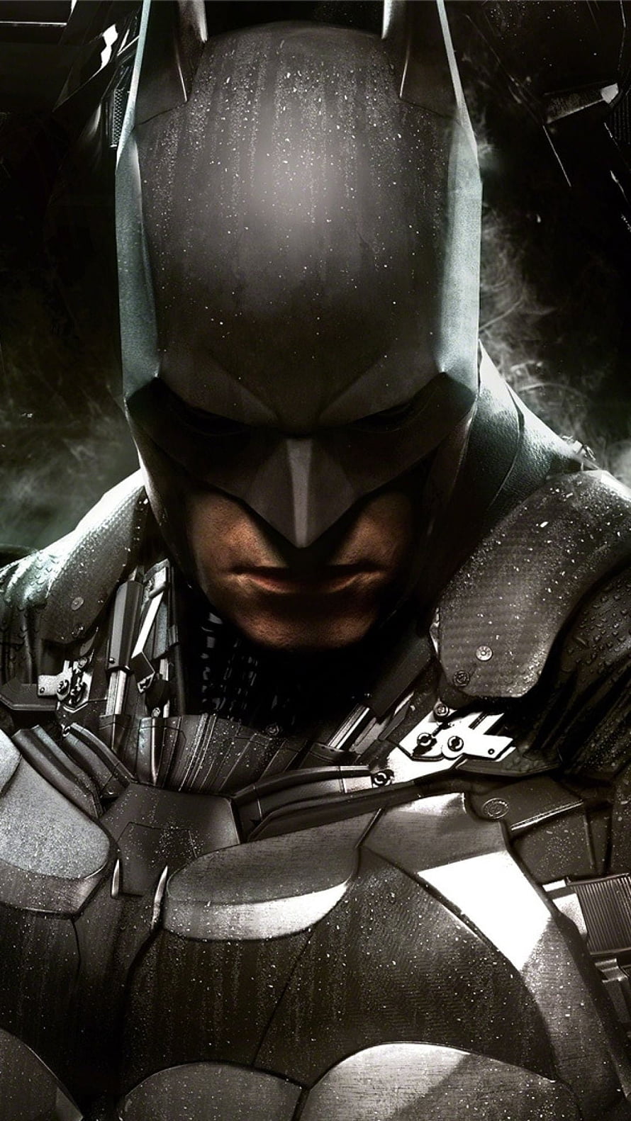 Batman Arkham Knight Dark Knight Suit Close-Up Wallpaper, Joker And Batman Hupages . Batman arkham knight , Batman arkham knight scarecrow, Batman, Batman Dark HD phone wallpaper