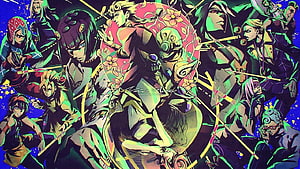 JoJo's Bizarre Adventure Part 7 Steel Ball Run Cast Anime Style Wallpaper HD wallpaper
