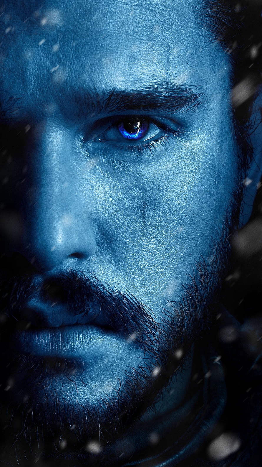 Jon Snow White Walker Transformation Game of Thrones Winter Snow Portrait HD phone wallpaper