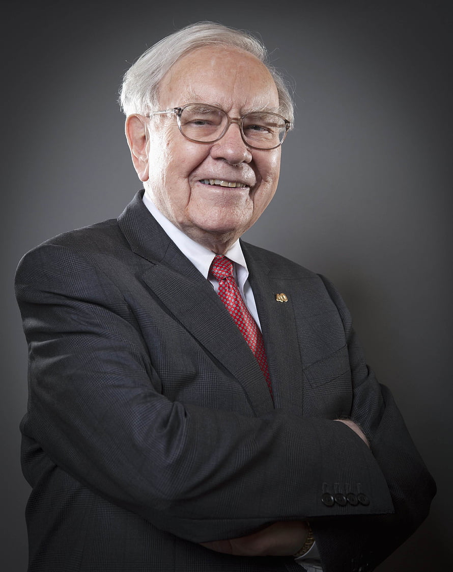 Warren Buffett Professional Portrait in Dark Suit with Red Tie and Glasses HD phone wallpaper