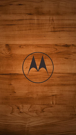 Motorola Logo on Warm Wooden Plank Background HD phone wallpaper