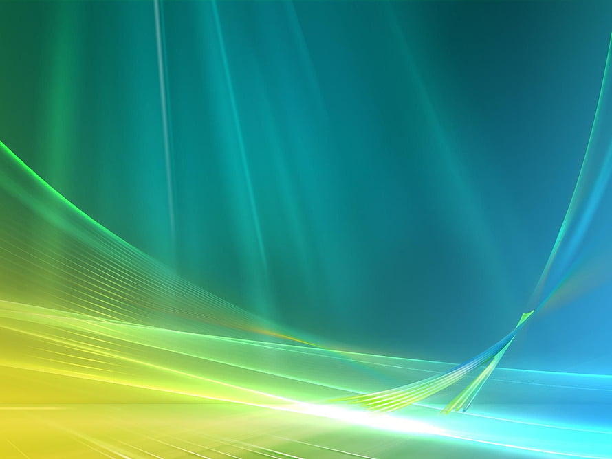 Abstract Light Streaks in Teal and Yellow Gradient with Flowing Curves HD wallpaper