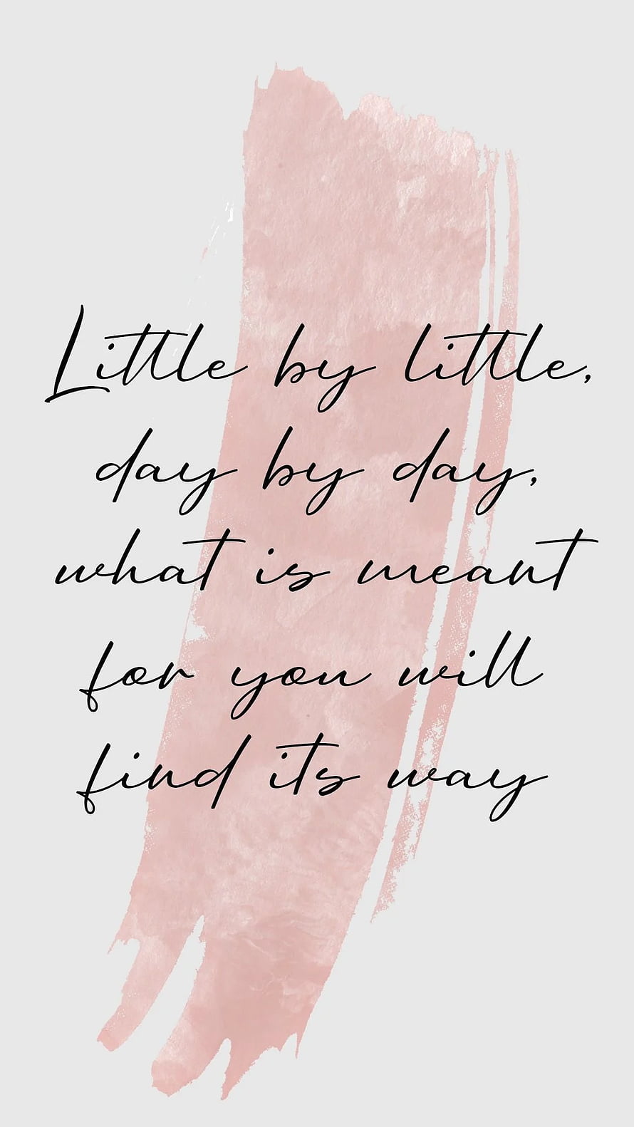 Inspirational Handwritten Quote on Soft Pink Watercolor Background HD phone wallpaper