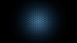 Dark Hexagonal Honeycomb Pattern with Central Blue Glow and Vignette HD wallpaper