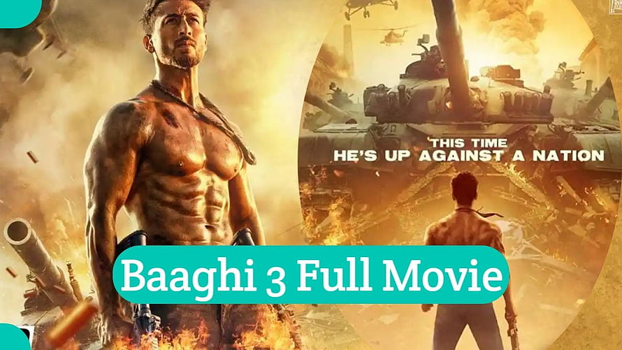 Baaghi 3 Action Movie Poster Featuring Tiger Shroff Amidst Explosions and Military Tanks HD wallpaper