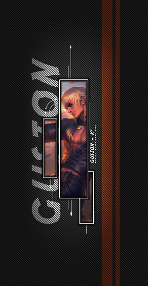 Gusion K from Mobile Legends Bang Bang in a dark cinematic portrait with orange accents and geometric frame design HD phone wallpaper