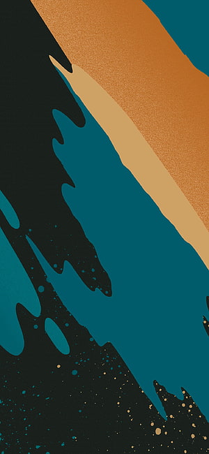 Abstract Geometric Art with Teal, Black, and Gold Textured Layers HD phone wallpaper