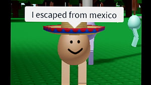 Roblox Ball Character Wearing Sombrero With Speech Bubble Text HD wallpaper