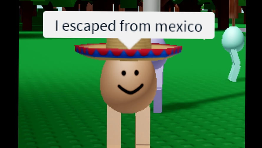 Roblox Ball Character Wearing Sombrero With Speech Bubble Text HD wallpaper