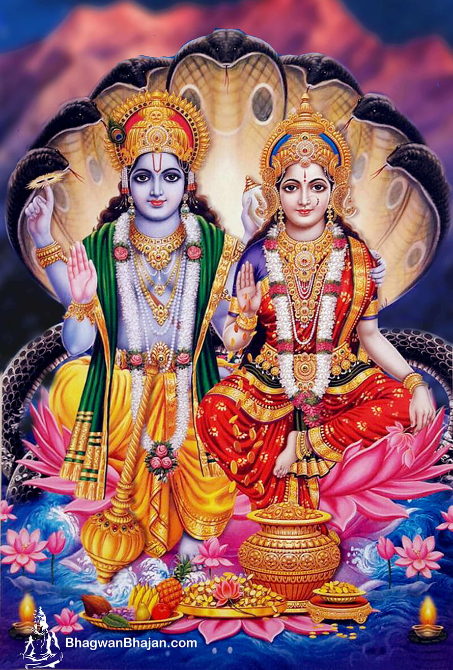 Lord Shiva and Goddess Parvati Sitting on Lotus with Cobra Hood HD phone wallpaper