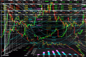 Complex 3D Financial Candlestick Chart with Technical Analysis Indicators HD wallpaper