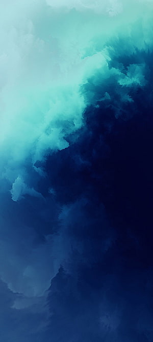 Dramatic Turquoise and Deep Blue Storm Clouds Sky Nature Photography HD phone wallpaper
