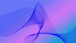 Flowing Blue and Purple Wavy Line Art on a Soft Gradient Background HD wallpaper