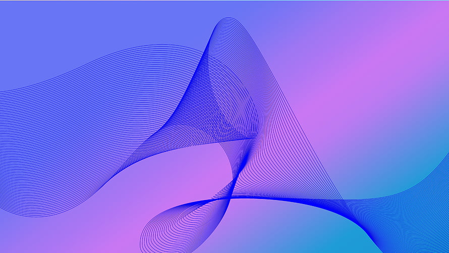 Flowing Blue and Purple Wavy Line Art on a Soft Gradient Background HD wallpaper