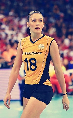 Ebrar Karakurt VakifBank Volleyball Player Portrait HD phone wallpaper