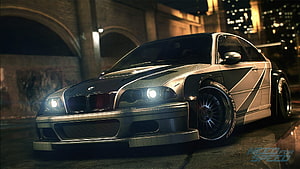 Need for Speed Most Wanted BMW M3 E46 Night Street Racing Scene HD wallpaper