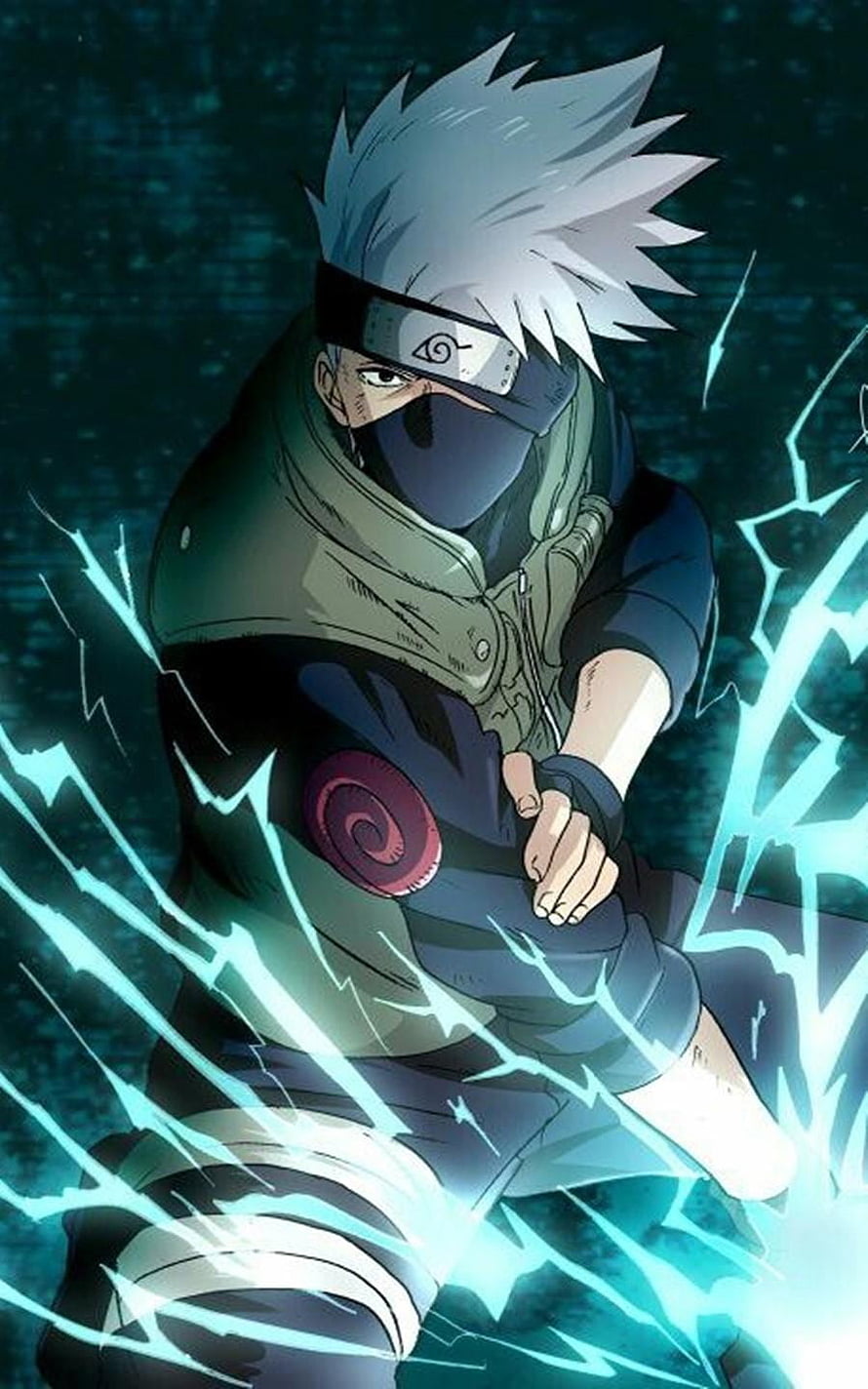 Kakashi Hatake Using Lightning Chakra Anime Wallpaper HD phone wallpaper
