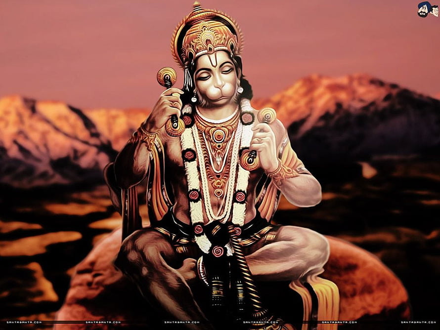 Lord Hanuman Sitting in Meditation with Mountains Background, Hanuman - , Hanuman Background on Bat, Hanuman PC HD wallpaper