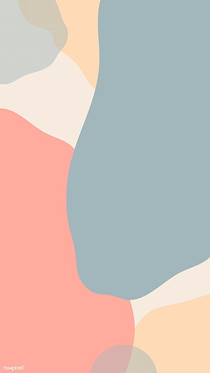 Pastel Abstract Organic Shapes Minimalist Mobile Wallpaper HD phone wallpaper