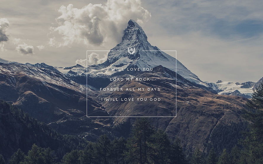 Matterhorn Mountain Peak with Christian Faith Quote Overlay and Snowy Alpine Landscape HD wallpaper