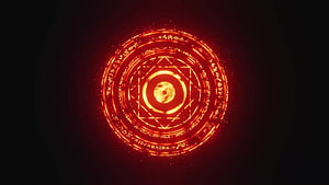 Doctor Strange Glowing Red Magic Circle with Mystical Runes and Portal Design HD wallpaper