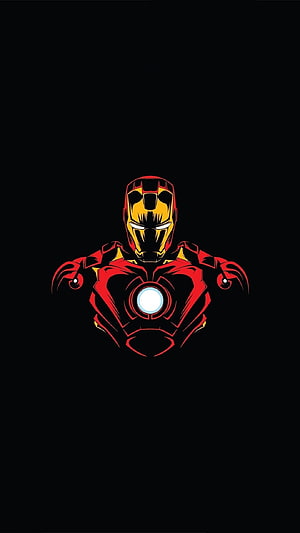 Iron Man Minimalist Vector Art Wallpaper, Marvel Hero, Iron man, minimalist . Iron man, Iron Man Vector HD phone wallpaper