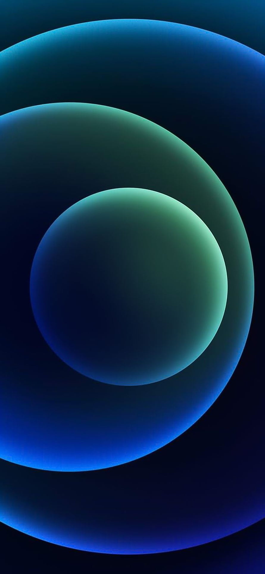 Abstract Blue and Green Gradient Circles Wallpaper HD phone wallpaper