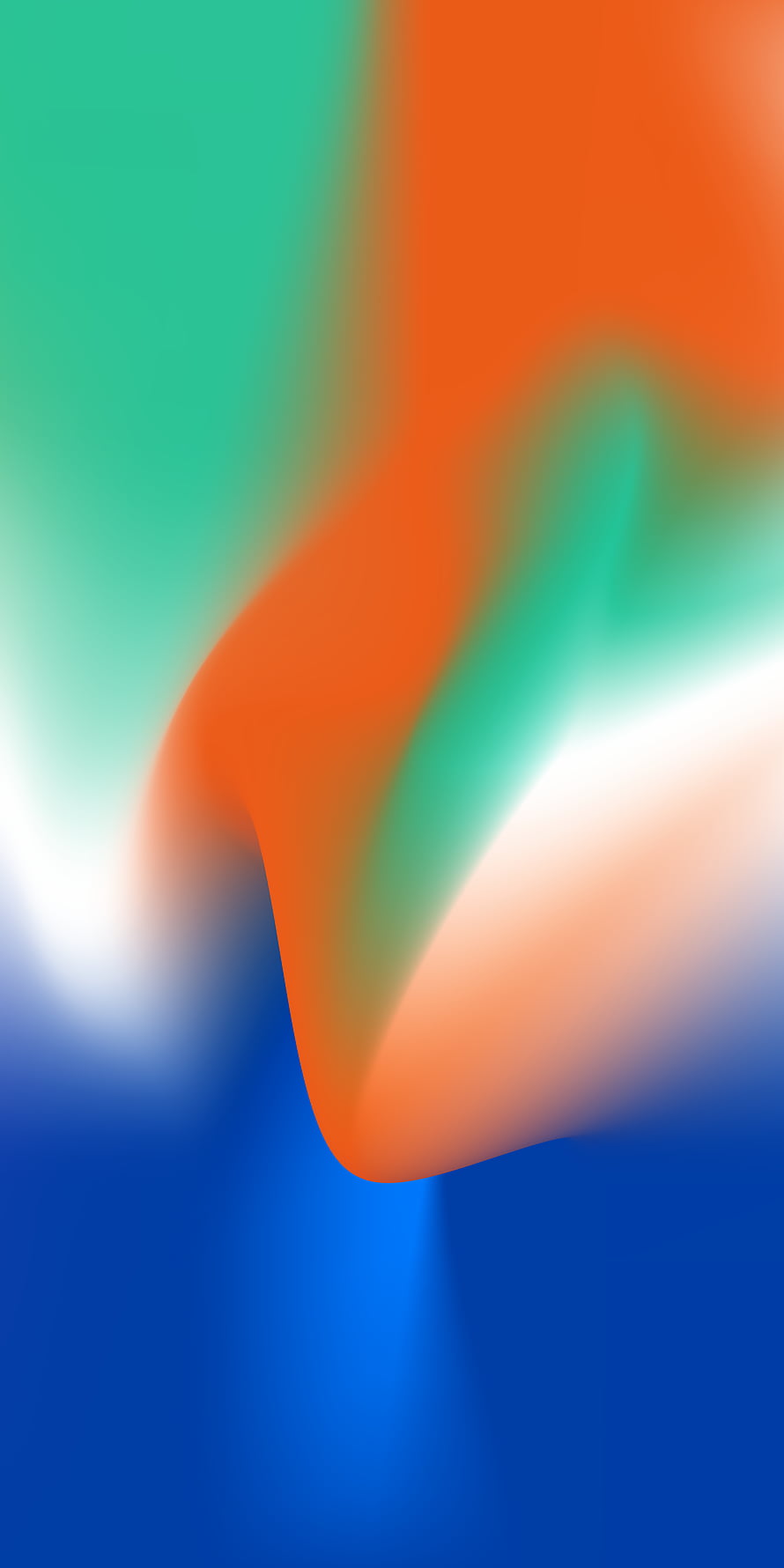 Abstract Colorful Gradient Wallpaper With Smooth Orange, Teal, And Blue Waves HD phone wallpaper
