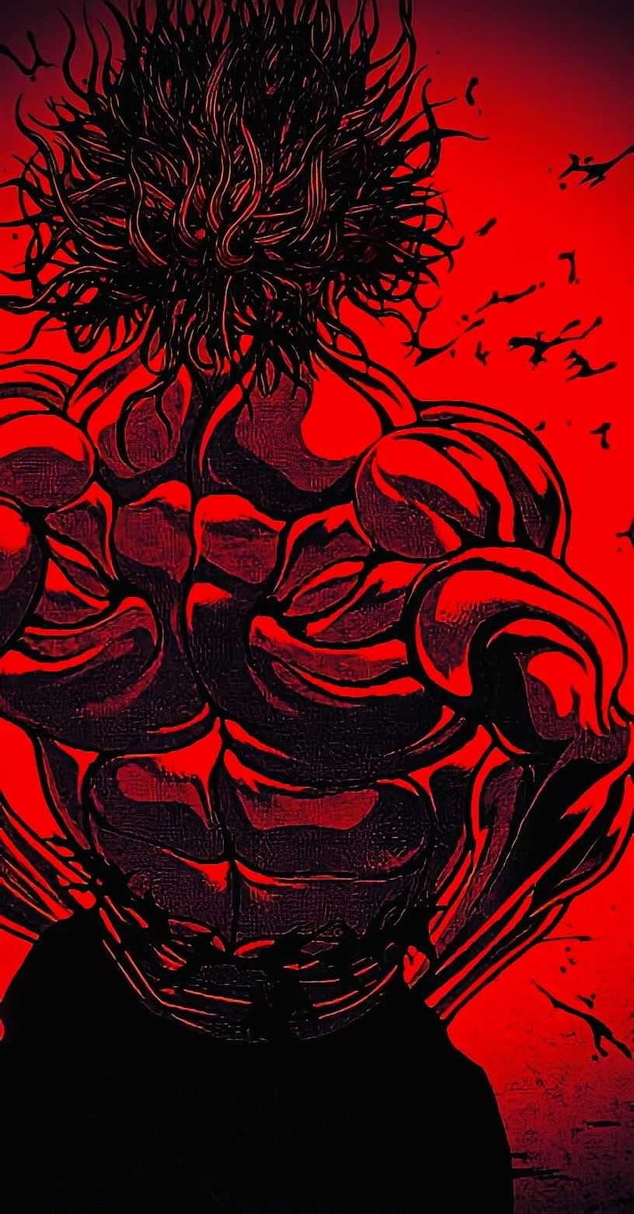 Saitama One Punch Man Back View Red Background Anime Wallpaper, Baki , Baki Anime HD phone wallpaper